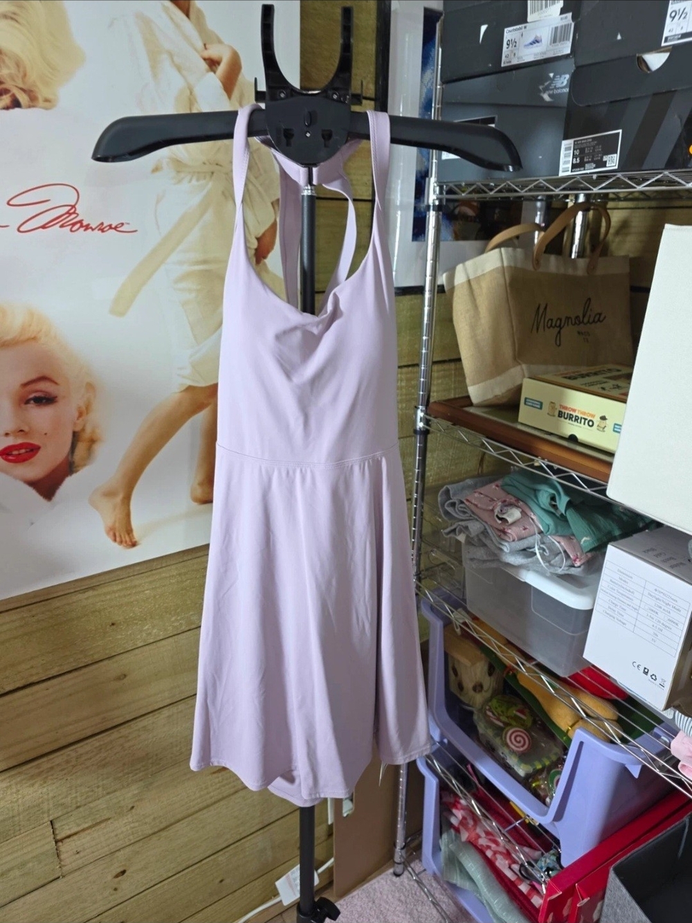 HALARA Pale Lavender Racerback Tennis Dress